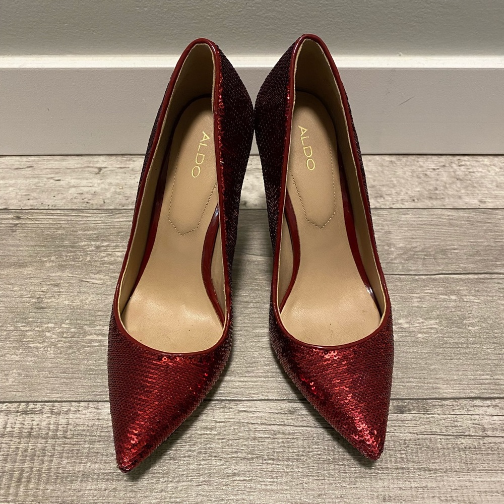 Aldo Red Sequin Shoes